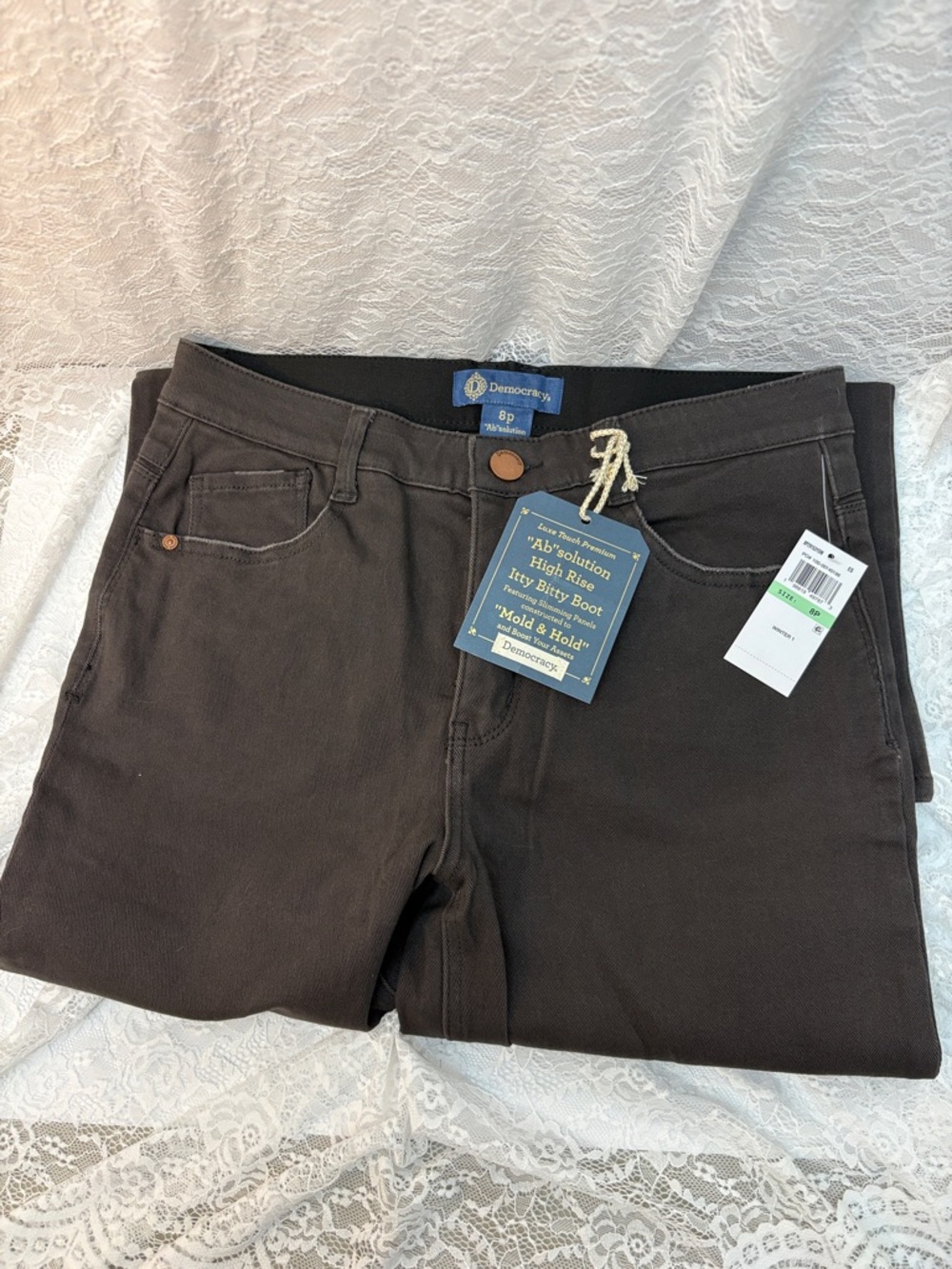 Democracy High-Rise Boot Jeans in Dark Brown